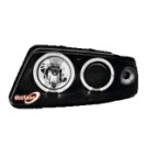 headlights AUDI A4 99-01 _ 2 halo rims _ black