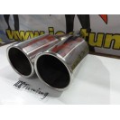 Ponteiras De Escape Dupla 2x 89mm X 340MM 100% De Inox