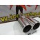 Ponteiras De Escape Dupla 2x 89mm X 340MM 100% De Inox