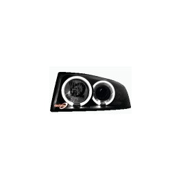 headlights Audi A4 8E 01-04 _ 2 halo rims _ black