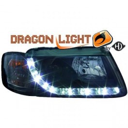 Farois frontais Audi A3 96-99 KLARGLAS/SCHWARZ DRAGON LIGHTS
