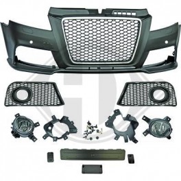 P&aacute;raChoquesF (1032653) Audi A3 08-12, Front, LACKIERF, Tuning Sport, preto, cr&oacute;mio