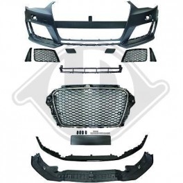P&aacute;raChoquesF (1033450) Audi A3 12-16 LACKIERF c/grelha CHROM-SCHWARZ