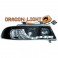Faróis frontais (1016785) AUDI A4 99-00, preto, transparente, DRAGON LIGHT