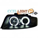 Farois frontais (1017581) Audi A4 01-04 preto, CCFL LIGHT