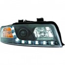 Farois frontais (1017585) Audi A4 00-04 preto, transparente, DRAGON LIGHTS