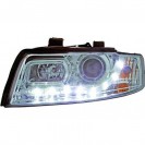 Farois frontais (1017685) Audi A4 00-04 transparente, cr&oacute;mio, DRAGON LIGHTS