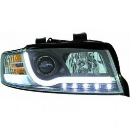 Farois frontais (1017587) Audi A4 00-04 preto, transparente