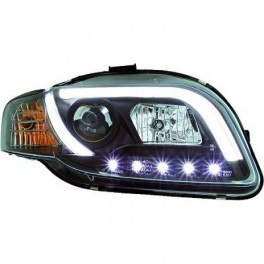 Farois frontais (1017787) Audi A4 04-07 preto, transparente