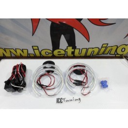 Aros / argolas angel eyes em LED SMD para BMW E46 98-01 sem x&eacute;non de origem 4 x 146mm