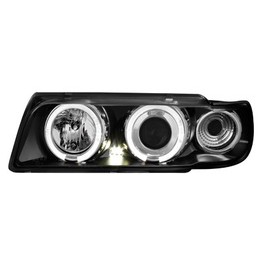 headlights BMW E38 7er 94-00 _ 2 halo rims _ black