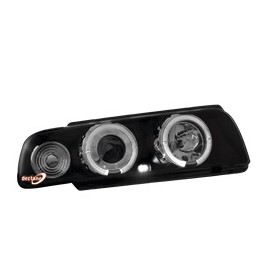 headlights BMW E38 7er 94-98 _ 2 halo rims _ black