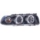 Head light set BMW 7-Serie E38 95-98 Black + Halo-Rims/Indicators