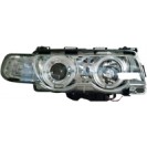 Head light set BMW 7-Serie E38 98-02 Chrome + Halo-Rims