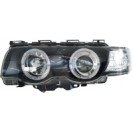 Head light set BMW 7-Serie E38 98-02 Black + Halo-Rims