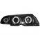 headlights BMW E46 4d 98-01 _ 2 halo rims _ black