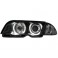 headlights BMW E46 4d 98-01 _ 2 LED halo rims _ black