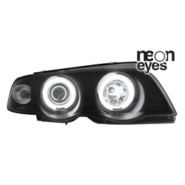 headlights BMW E46 Lim. 98-01_2 halo rims_black