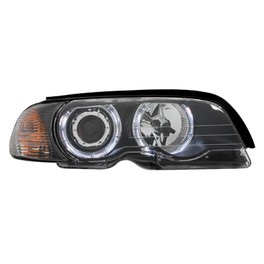 headlights BMW E46 2d 98-01 _ 2 halo rims _ black
