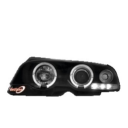headlights BMW E46 2d 98-01 _ 2 halo rims_black