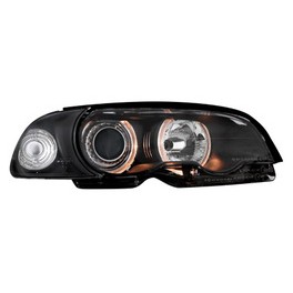 headlights BMW E46 2D 98-02 _ 2 halo rims_black