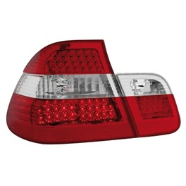 LED taillights BMW E46 4D 98-01 _ red/crystal