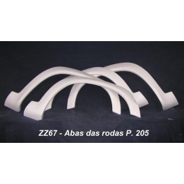Abas das rodas Peugeot 205 em fibra