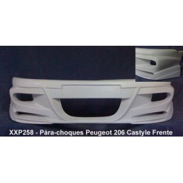 P&aacute;ra-choques Peugeot 206 Castyle Frente em fibra