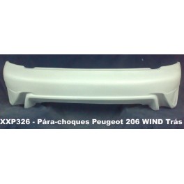 P&aacute;ra-choques Peugeot 206 WIND Tr&aacute;s em fibra