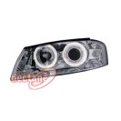 headlights AUDI A3 8P 03-08 _ 2 halo rims _ chrome