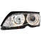 headlights BMW E46 Lim./Tour. 4d 01-03 _ 2 halo rims