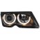 headlights BMW E46 Lim./Tour. 4d 01-03 _ 2 halo rims