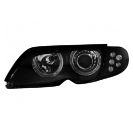 headlights BMW E46 Lim./Tour. 4d 01-03 _ 2 halo rims