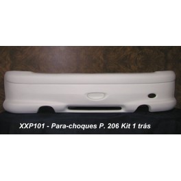 Para-choques Peugeot 206 tr&aacute;s Kit em fibra