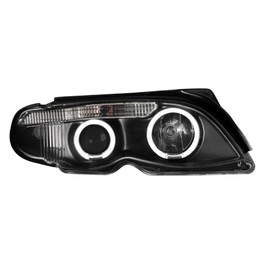 headlights BMW E46 Lim./Tour. 4d 01-04 _ 7 Series-Look _2 LED halo rims