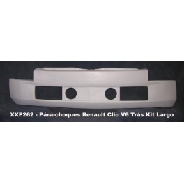 P&aacute;ra-choques Renault Clio V6 Tr&aacute;s (Kit Largo) em fibra