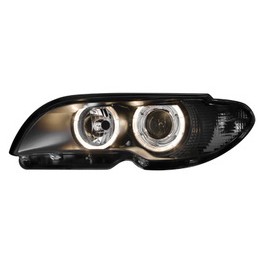 headlights BMW E46 Coup&eacute; 2d 03-06 _ 2 halo rims_black