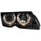 headlights BMW E46/2 Coupe 01-03_2 halo rims_black