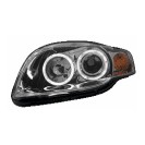 headlights AUDI A4 B7 04-08 _ 2 halo rims _ chrome