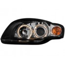 headlights AUDI A4 B7 04-08 _ 2 halo rims _ black