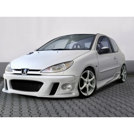 Kit Aerodin&acirc;mico Peugeot 206 MAX STYLE em fibra