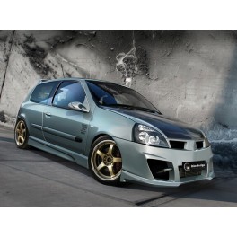 Kit Aerodin&acirc;mico Renault Clio II KOMBAT_EVO em fibra