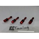 Valvulas De Ar Em Aluminio Universal Cor Vermelho