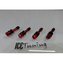 Valvulas De Ar Em Aluminio Universal Cor Vermelho