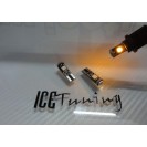 Lampadas em leds Can Bus T10 / w5w Laranja Sem Polaridade C/1 Ano De Garantia