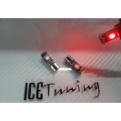 Lampadas em leds Can Bus T10 / w5w Vermelho Sem Polaridade C/1 Ano De Garantia