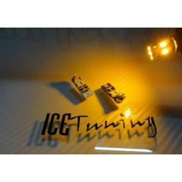 Lampadas em leds Samsung Can Bus T10 / w5w Laranja Sem Polaridade C/1 Ano De Garantia