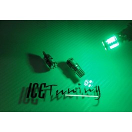 Led Can Bus T10 / w5w Verde 2.28W, 280 LUMENS 12-24V Sem polaridade LED SAMSUNG C/1 Ano De Garantia