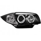 headlights BMW 1 series E87/81 04-09 _ 2 halo rims _ black