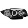 headlights BMW 1 series E87/81 04-09 _ 2 halo rims _ black